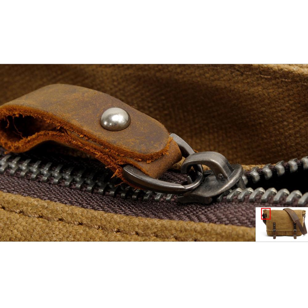 Conway™ Retro Umhängetasche Aus Gewachstem Baumwoll-Canvas – Vintage Messenger Bag Mit Laptopfach