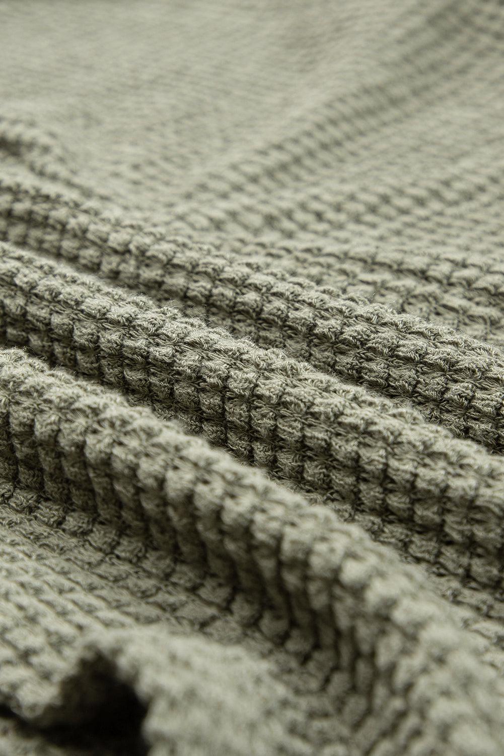 Remy – T-Shirt-Kleid mit Waffelstruktur für entspannte Looks in Armeegrün