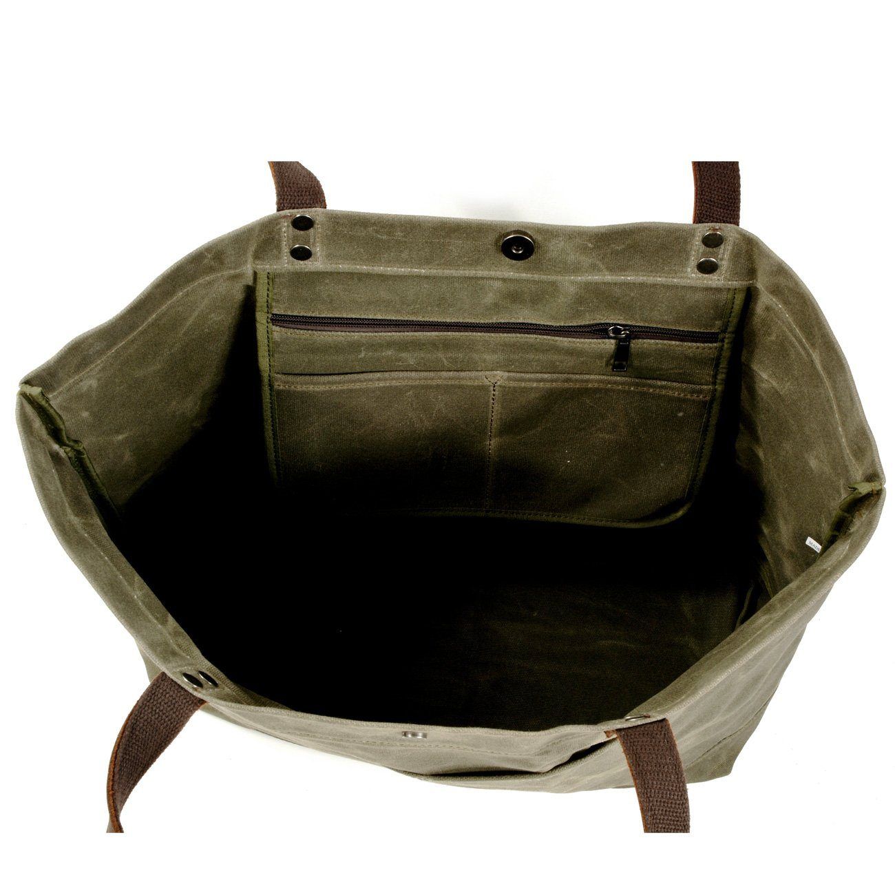 Bovec™ - Gewachste Canvas Schultertasche Mit Ledergriffen, Vintage-Design, 27L, Unisex