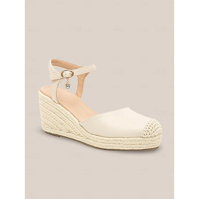 Pomeline – Boho-Espadrille-Keilsandalen mit funkelndem Charme